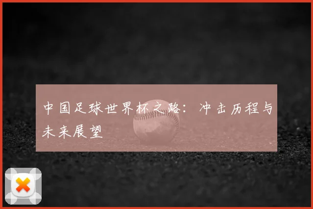 中国足球世界杯之路:冲击历程与未来展望